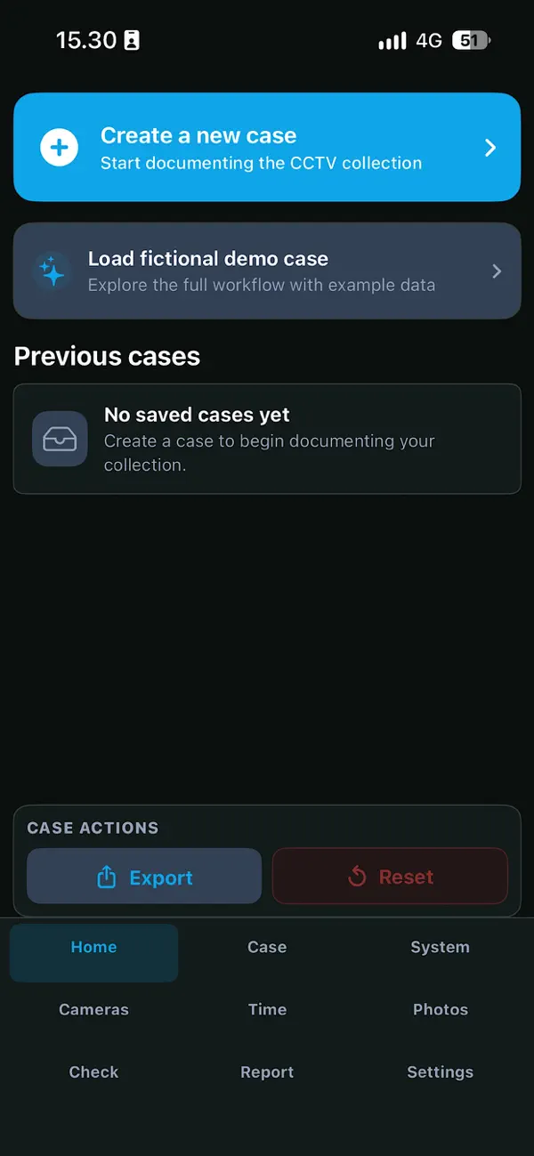 CCTV Collector – create and organise CCTV cases