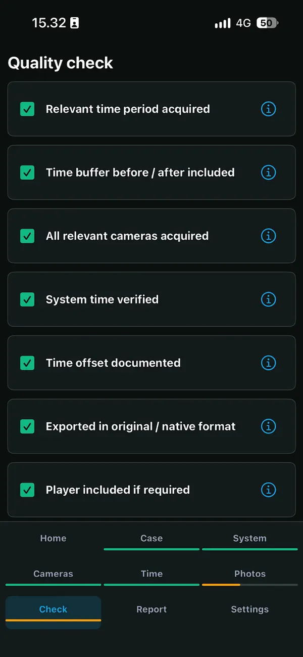 CCTV Collector – Quality check in dark mode