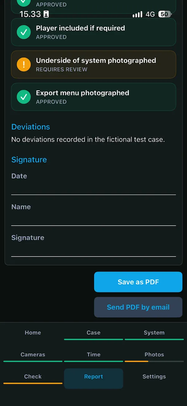 CCTV Collector – professional PDF reporting